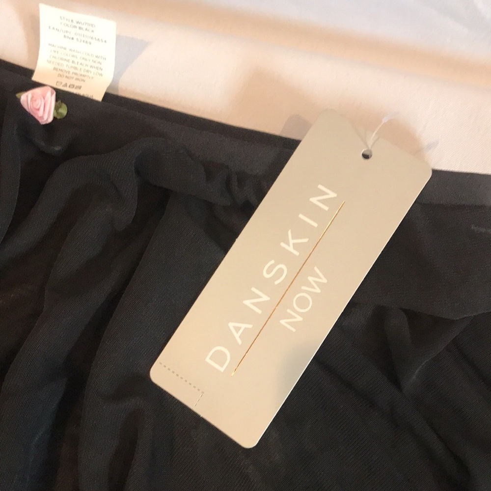 NWT Danskin black sheer dance skirt girls size XL (14-16) style WU7111D ballet - Picture 6 of 13